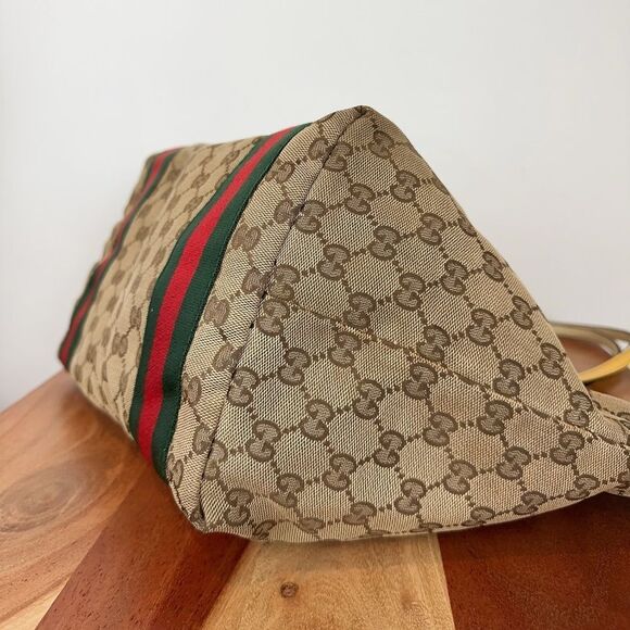 Pre-Owned Gucci GG Canvas Sherry Line Tote Bag 211970 - Picture 7 of 12